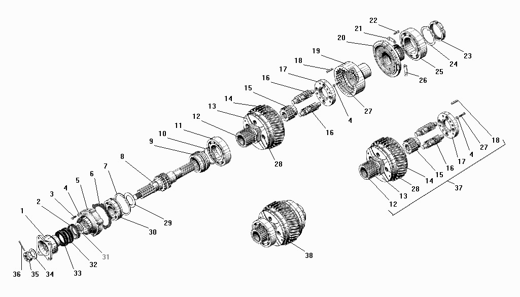 Раздаточная коробка урал 4320 схема