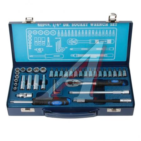 НАБОР ГОЛОВОК ТОРЦЕВЫХ И ВСТАВОК 1/4 6-ТИ ГРАННЫХ 40 ПРЕДМЕТОВ APELAS CS-2040MMQ-6