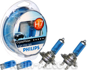    4 H7 12V 55W PX26D 2xH7 CRISTAL VISION + 2xW5W (4300K,     12972CVSM PHILIPS