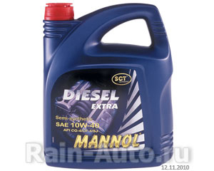 МАСЛО МОТОРНОЕ MANNOL DIESEL EXTRA П / СИНТ. 10W40, SJ / CG-4, ACEA A3 / B3 (5 Л) DE50515
