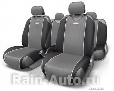 ЧЕХЛЫ СИДЕНИЙ УНИВЕРСАЛЬНЫЕ МАЙКА CARBON СЕРЫЕ(К-Т) CRB-802GY