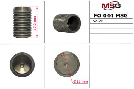    FORD C-MAX 07-,FOCUS C-MAX 03-07,FOCUS II (DA ) 04-,VOLVO C30 06-,VOLVO S40 II 05- FO044VALVE