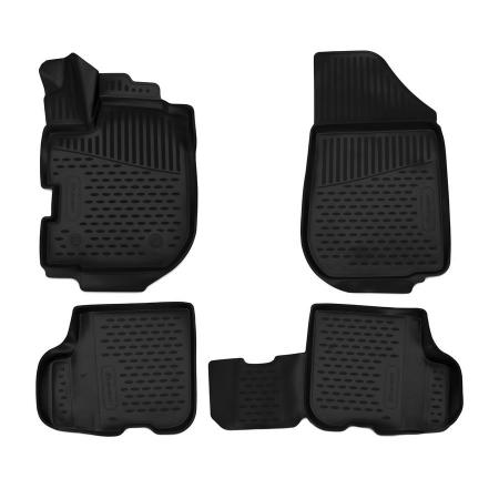 КОВРИКИ 3D В САЛОН RENAULT SANDERO, 09/2016->, (С РУЧКОЙ ДЛЯ ДИСТАНЦИОННОГО ОТКРЫТИЯ ЛЮЧКА БЕНЗОБАКА), ХБ., 4 ШТ. (ПУ, ПОВЫШЕННАЯ ИЗНОСОСТОЙКОСТЬ) FORMAT.3D4151210k