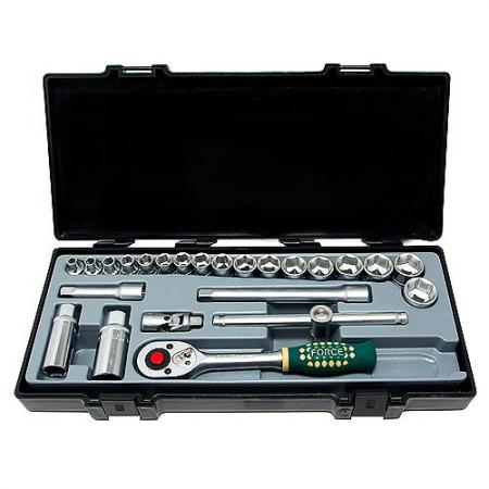 НАБОР ГОЛОВОК ТОРЦЕВЫХ 3/8 12-ТИ ГРАННЫХ 6-22ММ 24 ПРЕДМЕТА FORCE 3251-9