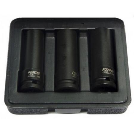 НАБОР ГОЛОВОК КОЛЕСНЫХ 1/2 17,19,21Х85ММ УДАРНЫХ ТОНКОСТЕННЫХ В КЕЙСЕ 3 ПРЕДМЕТА FORCE 4032TH