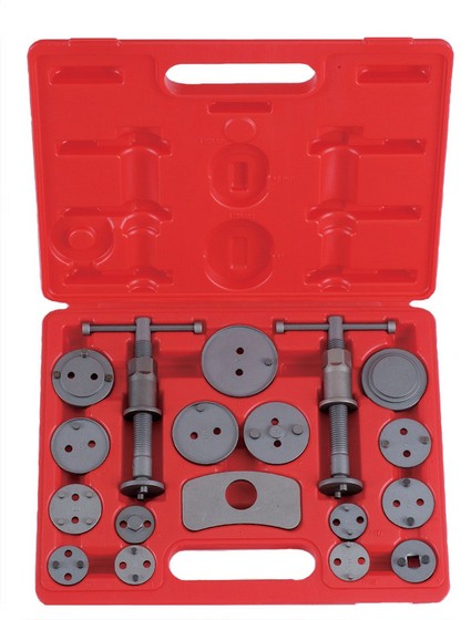 ПРИСПОСОБЛЕНИЕ ДЛЯ ВВИНЧИВАНИЯ ПОРШНЯ ЦИЛИНДРА ДИСКОВОГО ТОРМОЗА 18 ПРЕДМЕТОВ НАБОР FORCE 65805