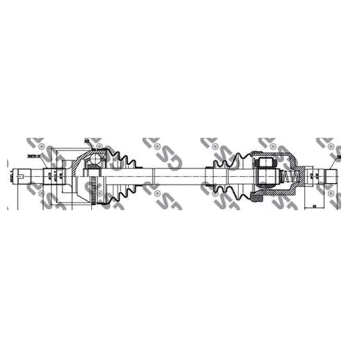 ПРИВОД В СБОРЕ CITROEN JUMPER/DUCATO/BOXER 1.9D-2.8TDI 94-02 ЛЕВ. +ABS 1.8T 210033