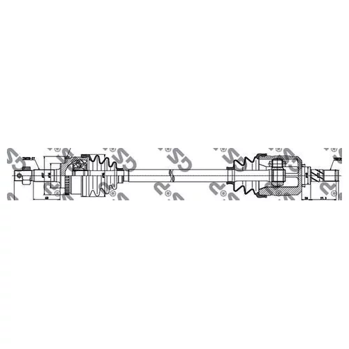 ПРИВОД В СБОРЕ NISSAN PRIMERA P11 1.6 96-02 ПРАВ. +ABS 241201