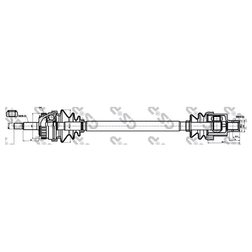 ПРИВОД В СБОРЕ RENAULT LAGUNA I 1.8-2.0 95-01 ПРАВ. +ABS 250134