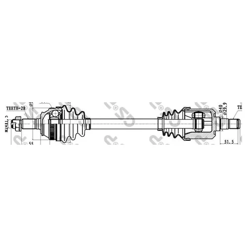 ПРИВОД В СБОРЕ LAND ROVER FREELANDER 2.0TD-2.5 00-06 ЛЕВ. +ABS 251003