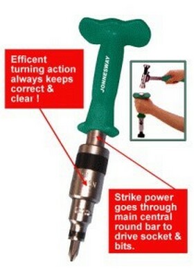 ОТВЕРТКА УДАРНАЯ SL 8, 10 (36, 80 ММ) PH 2, 3 (36, 80 ММ), 5 ПРЕД.JONNESWAY (AG010139) AG010139