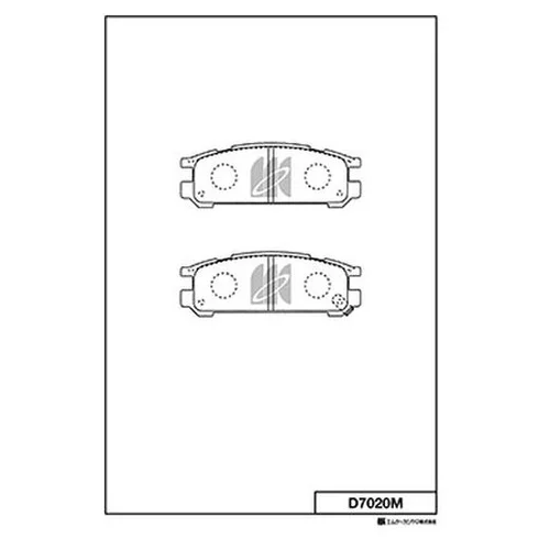 КОЛОДКИ ТОРМОЗНЫЕ ДИСКОВЫЕ ЗАДН SUBARU LEGACY 1.8- D7020M