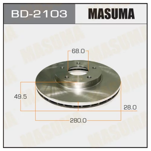 ДИСК ТОРМОЗНОЙ MASUMA BD2103