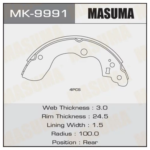 КОЛОДКИ  БАРАБАННЫЕ MASUMA MK9991