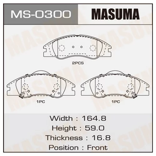 КОЛОДКИ ДИСКОВЫЕ MASUMA MS0300
