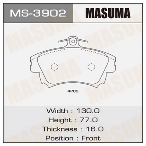КОЛОДКИ  ДИСКОВЫЕ MASUMA MS3902