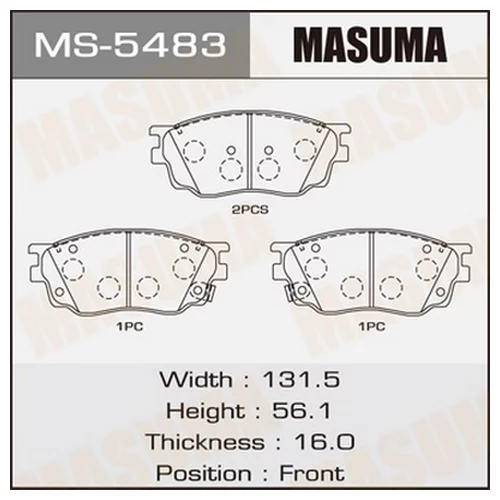 КОЛОДКИ  ДИСКОВЫЕ MASUMA  AN-680WK  (1/12) MS-5483