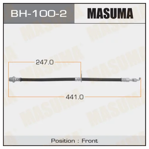 ШЛАНГ ТОРМОЗНОЙ MASUMA T- /FRONT/ LITEACE, TOWNACE CR5#, SR50 LH bh-100-2