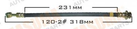 ШЛАНГ ТОРМОЗНОЙ NISSAN (ЗАД.) LAUREL C33, CEFIRO A31 LH bh-120-2
