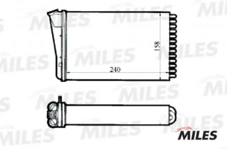 РАДИАТОР ОТОПИТЕЛЯ (МЕХ. СБОРКА) OPEL OMEGA B 2.0-3.2 / 2.0D-2.5D 94-03) ACHM011 ACHM011
