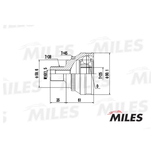  AUDI 100 1.8-2.4D 82-94 . +ABS GA20003