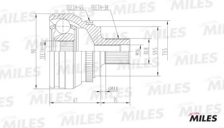 AUDI 100 / 80 / A6 / V8 2.5D-4.2 88-97 . GA20007 GA20007