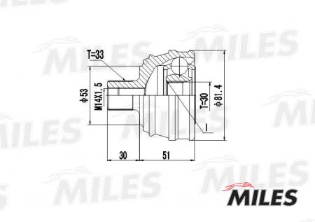 ШРУС AUDI 80/90 1.6-1.9TD 86-94 НАР. GA20012