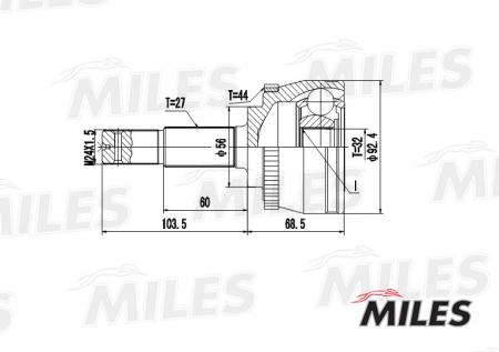  NISSAN PRIMERA P11 1.6-2.0TD 96-02 . +ABS GROOVE TYPE INNER GA20316