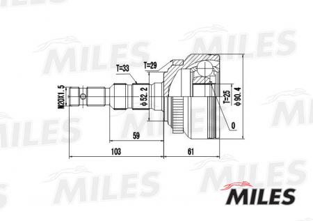  OPEL ASTRA / VECTRA / ZAFIRA 1.8-2.5 95-05 .(ABS) GA20352 GA20352