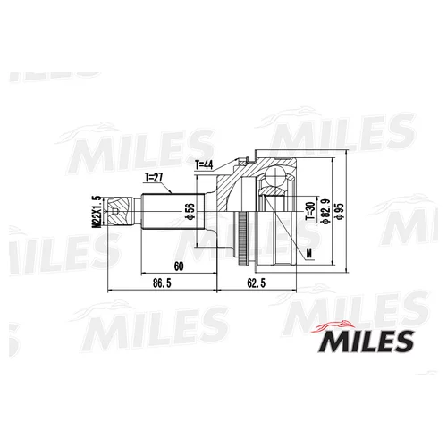 ШРУС SUBARU IMPREZA 2.0 90-01 НАР.(ABS) GA20418 GA20418