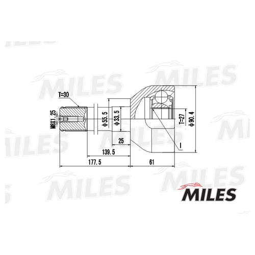 ШРУС TOYOTA LAND CRUISER/HILUX 2.0-4.2 84- НАР. GA20493 GA20493