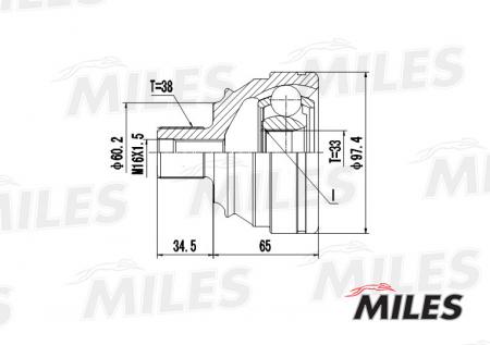 ШРУС VW T4 1.8-2.5 90-03 НАР. GA20526 GA20526