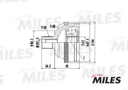 ШРУС VW T4 1.9D-2.8 90-03 НАР.(ABS) GA20529 GA20529