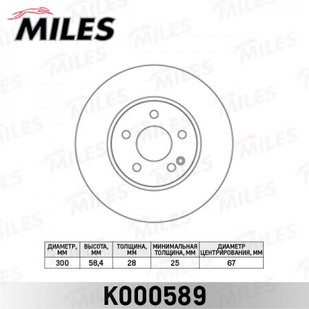 ДИСК ТОРМОЗНОЙ MERCEDES VIANO / VITO W639 2.0-3.7 03- ПЕРЕДНИЙ ВЕНТ. K000589