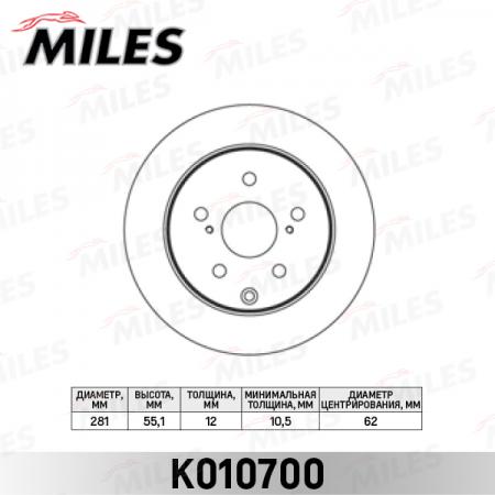   TOYOTA RAV 4 III 06-  D=281. K010700 K010700