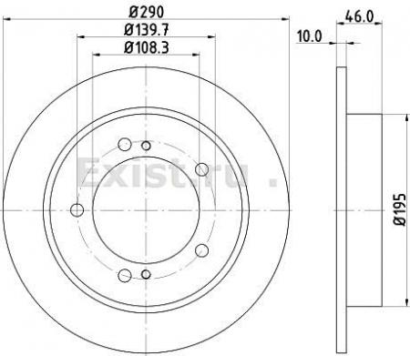ДИСК ТОРМОЗНОЙ | ПЕРЕД | ND9014