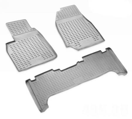 КОВРИКИ В САЛОН TOYOTA LAND CRUISER 100 1998-2007, 3 ШТ. (ПОЛИУРЕТАН, СЕРЫЕ) NLC.48.06.211K NLC4806211K
