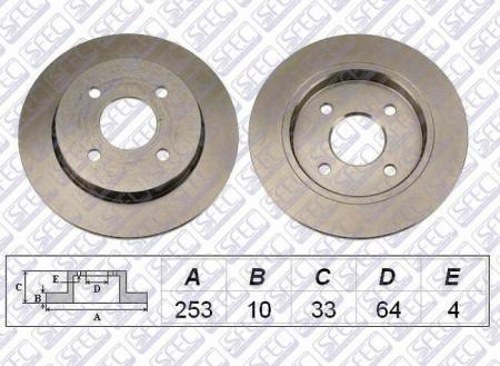 ДИСК ТОРМОЗНОЙ ЗАДНИЙ FORD BD005278