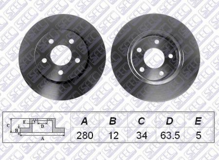 ДИСК ТОРМОЗНОЙ ЗАДНИЙ FORD BD005281