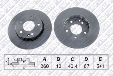 ДИСК ТОРМОЗНОЙ ПЕРЕДНИЙ A140 (W168) 07 / 97-08 / 04 (NEVENT) / A160 (W168) 07 / 98-04 / 08 BD005890