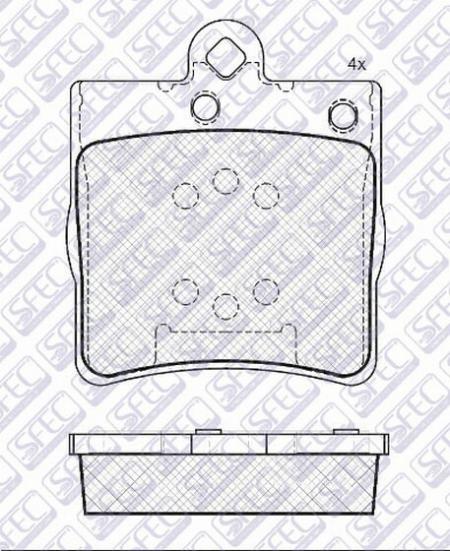 ТОРМОЗНЫЕ ДИСКОВЫЕ КОЛОДКИ ЗАДН. BP001403
