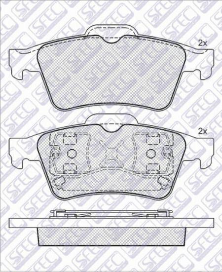 ТОРМОЗНЫЕ ДИСКОВЫЕ КОЛОДКИ ЗАДН. BP001701
