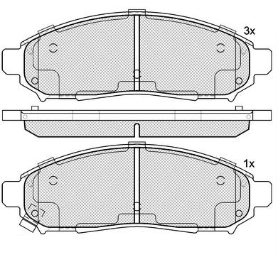 ТОРМОЗНЫЕ ДИСКОВЫЕ КОЛОДКИ ПЕРЕДНИЕ С ОРГАНИЧЕСКОЙ ПЛАСТИНОЙ BP012011 BP012011