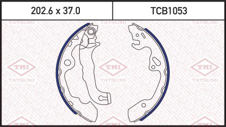 КОЛОДКИ ТОРМОЗНЫЕ БАРАБАННЫЕ ЗАД TCB1053