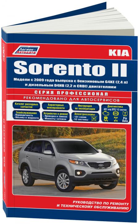    KIA SORENTO II C 2009  . G4KE(2,4)  . D4HB (2,2 CRDI)   . .  (+ . /. . .), . -A 978-5-88850-529-8