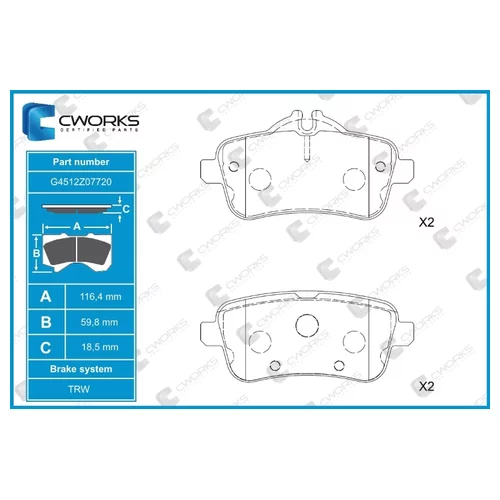    MERCEDES (A0074207720 / A0064203320) G4512Z07720 CWORKS