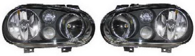 GOLF ФАРА Л+П (КОМПЛЕКТ) С ПРОТИВОТУМ ТЮНИНГ (DEPO) ВНУТРИ ЧЕРН 441-1130P-LDEF2
