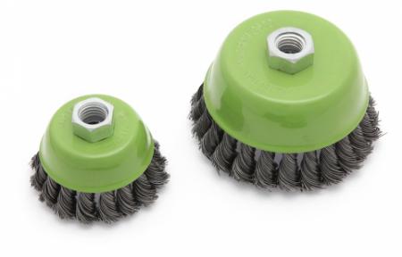 ЩЕТКА ДЛЯ УШМ КРУЧЕНАЯ ЧАШКА С РЕЗЬБОЙ М14 100 ММ ДТ 275500