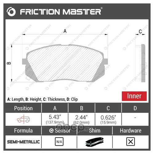 ТОРМОЗНЫЕ КОЛОДКИ ДИСКОВЫЕ MKD1295