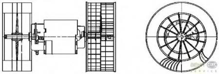 ЭЛЕКТРОДВИГАТЕЛЬ ВЕНТИЛЯТОРА САЛОНА 8EW009159-361